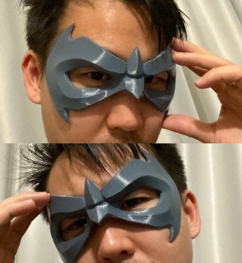 Robin With DETACHABLE eye mesh, various colours, Cosplay Costume Halloween Domino Mask 3D print