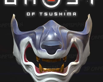 GHOST OF TSUSHIMA - Wolf Mask Fan Art Cosplay Costume 3D Print
