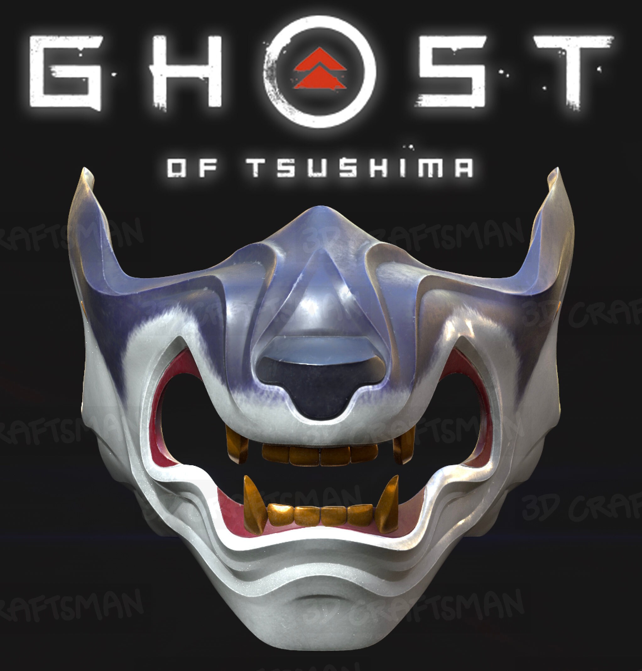 Ghost of Tsushima Wolf of Tsushima Mask Cosplay Mask Etsy