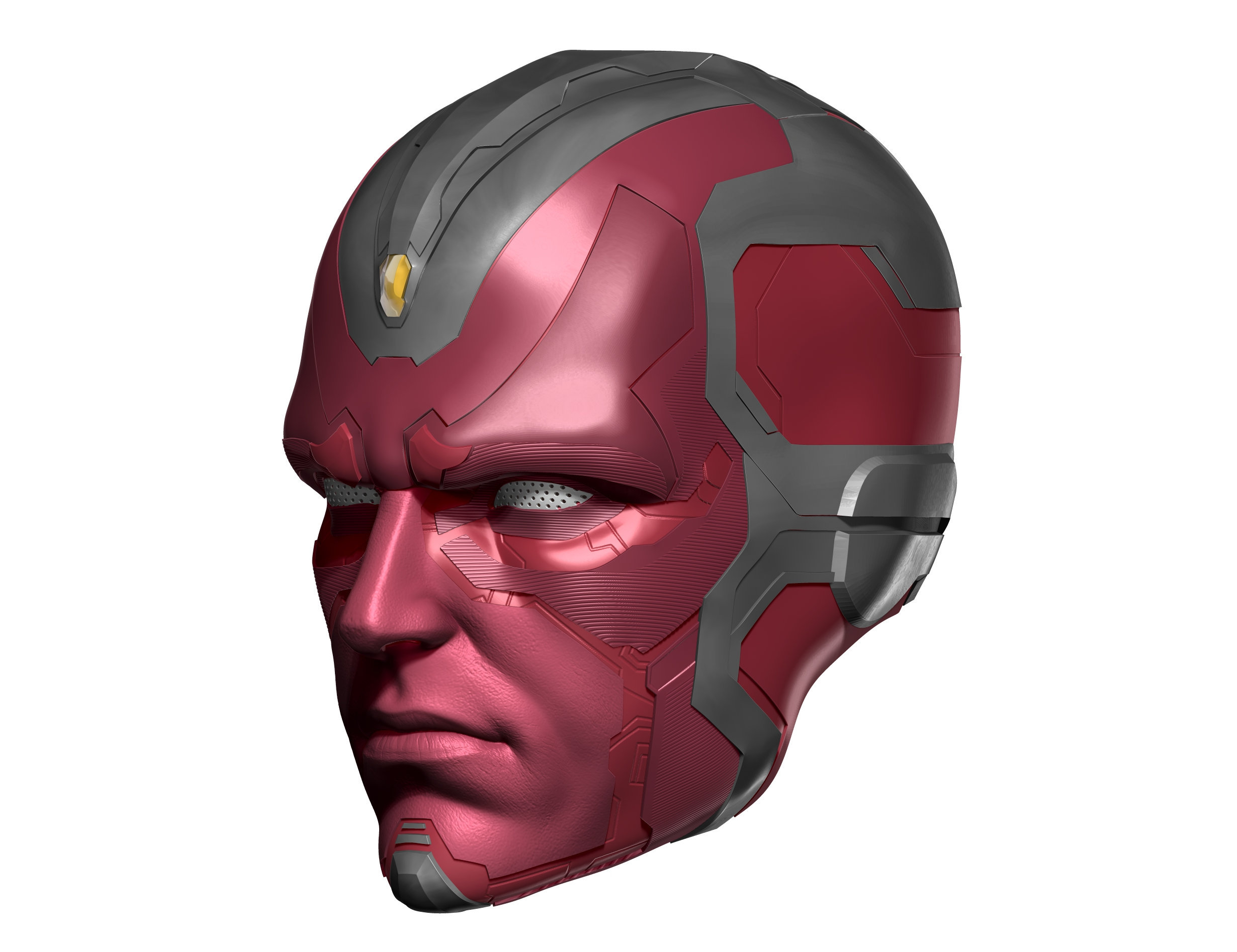 Vision Super Hero Helmet Cosplay Costume STL - Etsy, image size:2460x1894