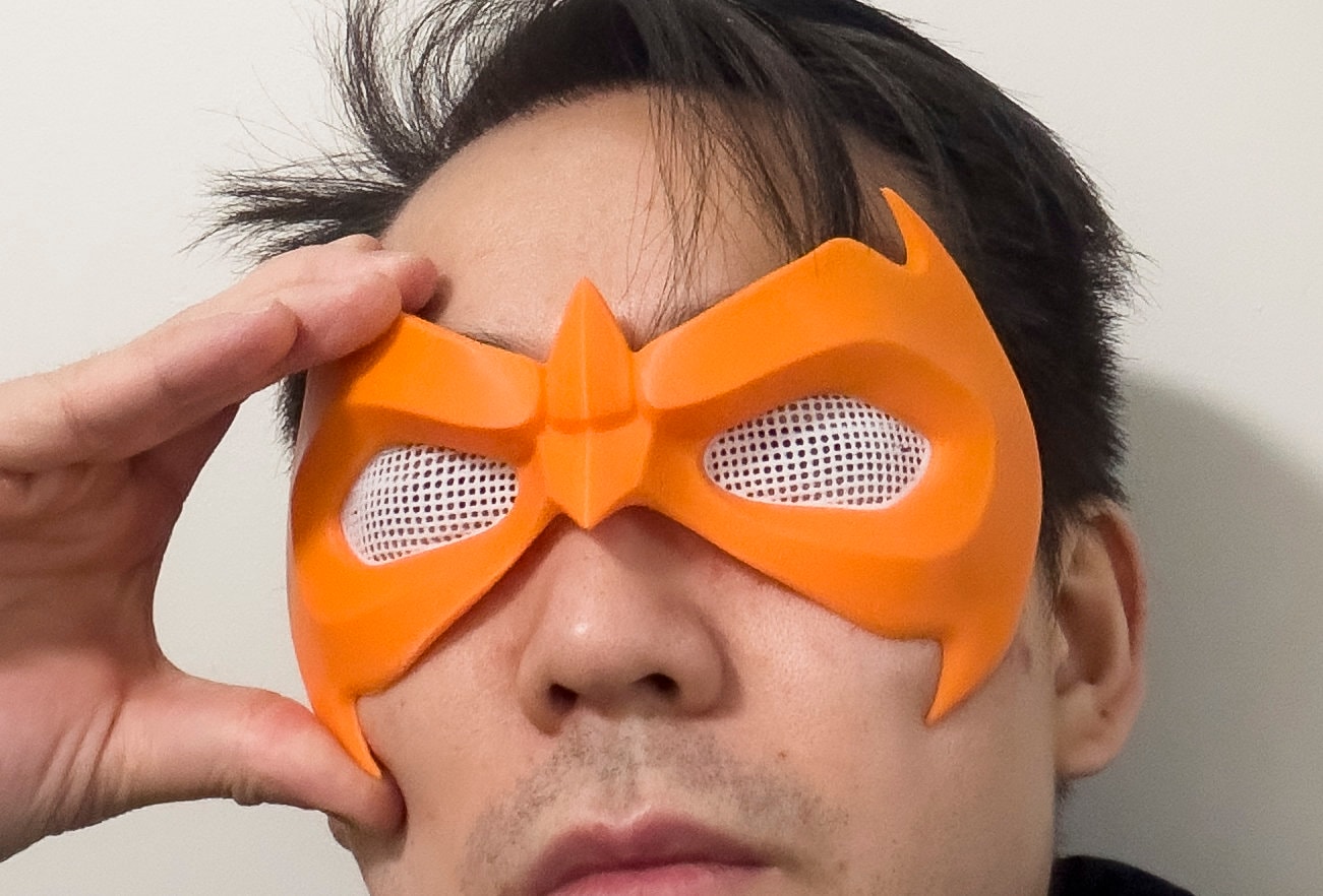 Robin With DETACHABLE eye mesh, various colours, Cosplay Costume Halloween Domino Mask 3D print