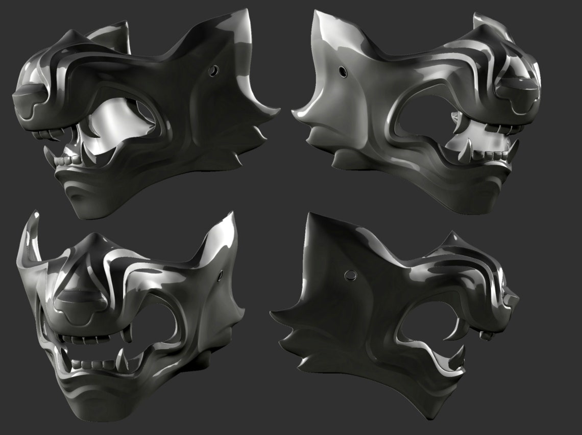 GHOST OF TSUSHIMA Wolf Mask Fan Art Cosplay Costume 3D Print Etsy