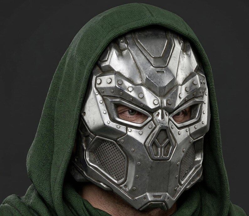 Halodoom Mask Metallic Dr Doom Sci Fi Villain Cosplay Costume Halloween Mask - Etsy