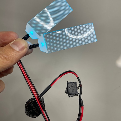 Bendable Flexible LED Light up Cosplay Eyes, White Blue Red Yellow