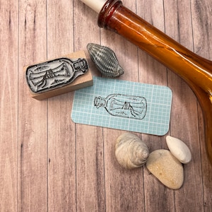 STEMPEL "SALZWASSERHERZ - Flaschenpost" - Gr. M