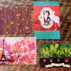 POSTKARTEN "Geisha, Paris" - 4 Stück