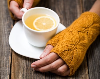 PDF KNITTING PATTERN - Faye Fingerless Gloves - Accessory