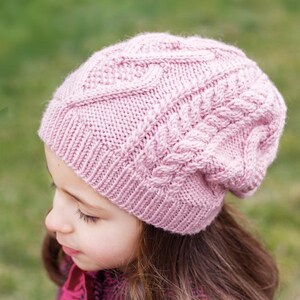 PDF KNITTING PATTERN Hearts Hat – Kids Hat – Child – Toddler – Accessory – Winter – Beanie – Toque – Heart Cables