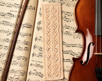 Freesia Bookmark | Lace Knit, Hand Knit, Gift for Readers - PDF Knitting Pattern