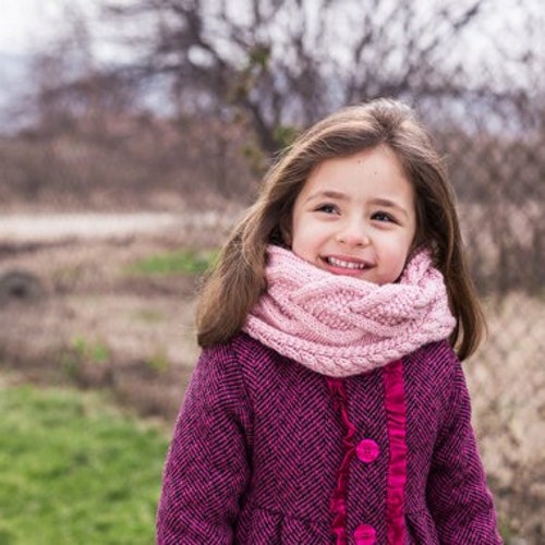 PDF KNITTING PATTERN Hearts Scarf Kids Scarf Child Etsy