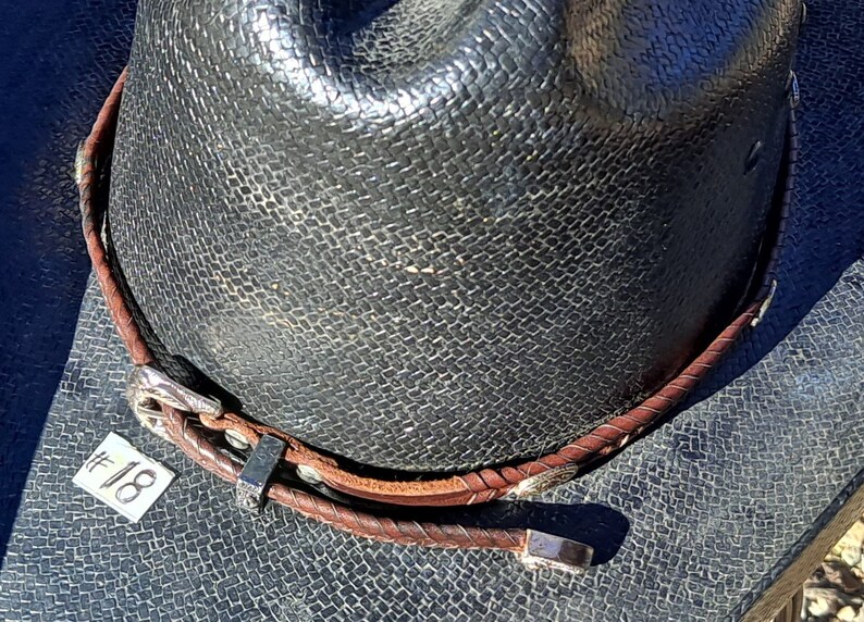 Cowboy Western Hat Band 18, dad birthday gift, cowboy gift, cowgirl hat band, western Christmas, hat band, hat bands, leather hat band image 2