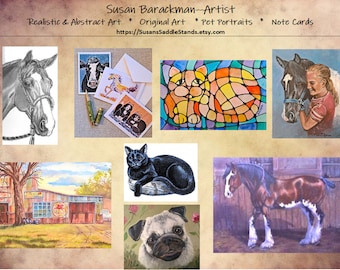 Custom Acrylic Horse Painting, Hand Painted Equine Art on Canvas