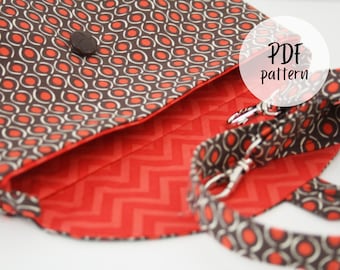 Two Way Clutch Sewing Pattern: Shoulder Bag & Clutch (PDF)