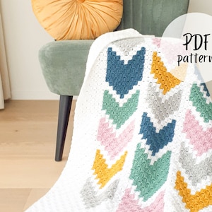 Modèle de couverture C2C, couverture C2C, directement à travers votre couverture chérie, couverture de bébé au crochet, modèle de couverture de bébé au crochet