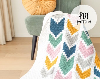 C2C blanket pattern, C2C blanket, Straight through your deart blanket, crochet baby blanket, crochet baby blanket pattern