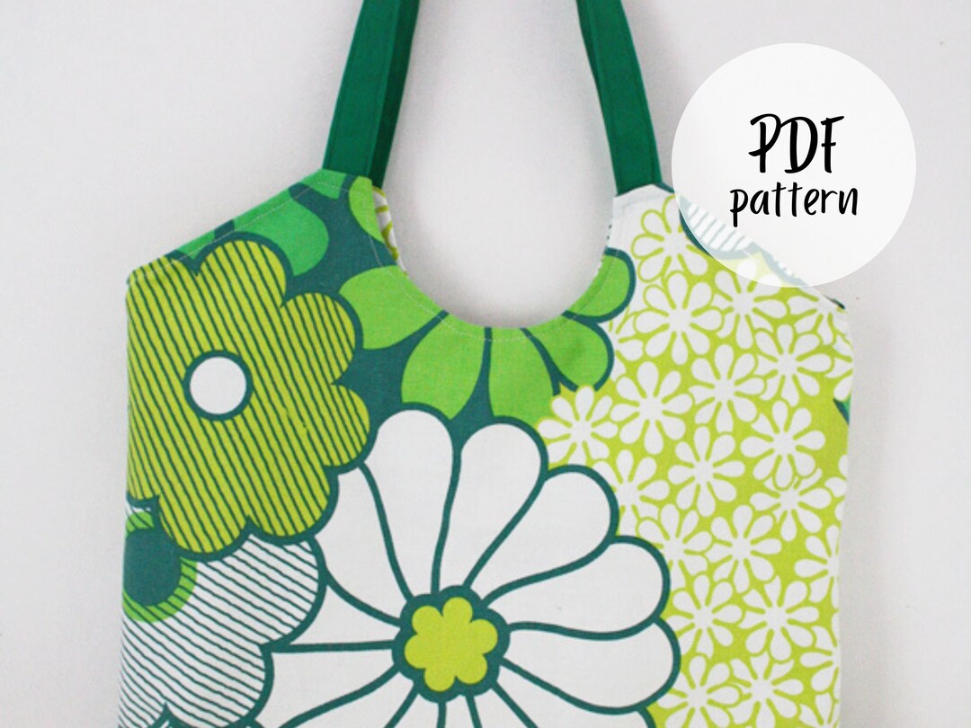Retro Market Tote Bag Sewing Pattern (PDF) - Etsy