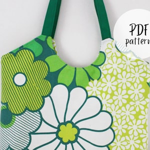 Market tote sewing pattern (PDF) instant download, bag sewing pattern, sewing pattern, tote bag sewing pattern, market bag sewing pattern