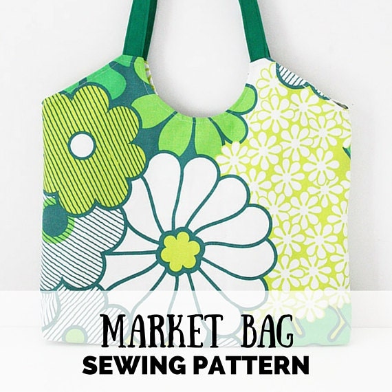 Market Tote Sewing Pattern PDF Instant Download Bag Sewing - Etsy