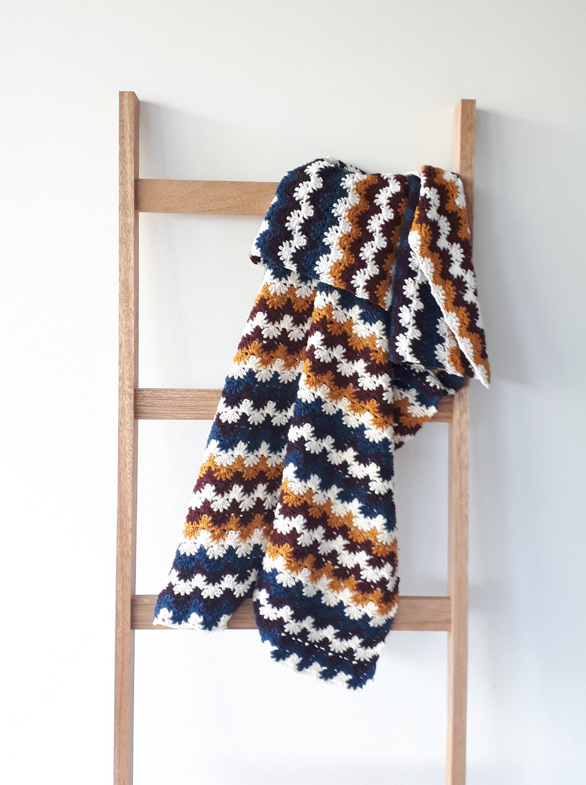 Crochet Baby Blanket. Crochet Ric Rac Blanket Crochet Autumn Etsy