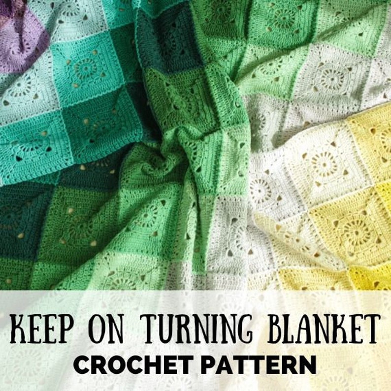 Crochet rainbow blanket keep on turning crochet pattern image 1