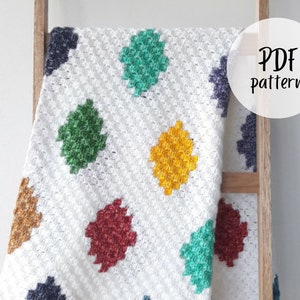 C2C crochet blanket patttern, graphghan pattern, C2C harlequin blanket crochet pattern, crochet blanket pattern, harlequin blanket