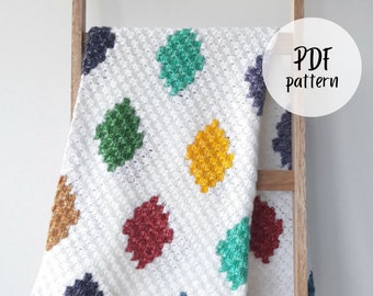 C2C crochet blanket patttern, graphghan pattern, C2C harlequin blanket crochet pattern, crochet blanket pattern, harlequin blanket