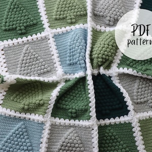 Christmas tree crochet blanket pattern, Christmas crochet blanket pattern, crochet christmas blanket pattern