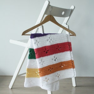 Funky fifties retro blanket: crochet pattern PDF, retro blanket crochet pattern, crochet blanket pattern, retro crochet blanket image 5