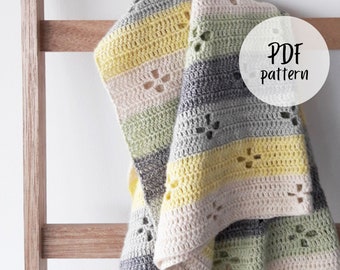 Funky coperta retrò anni Cinquanta: modello all'uncinetto (PDF), modello per coperta retrò all'uncinetto, modello per coperta all'uncinetto, coperta retrò all'uncinetto