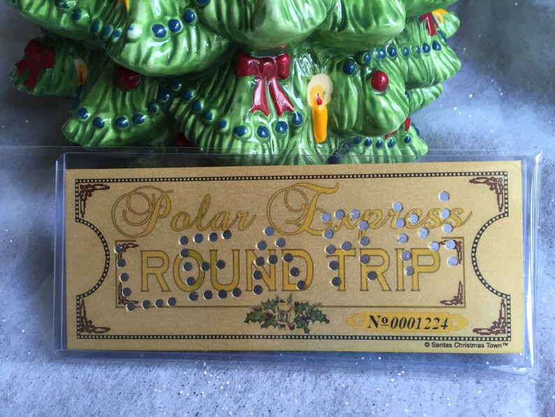 Polar Express 'LEARN' Agujero perforado Ticket de recuerdo con derechos