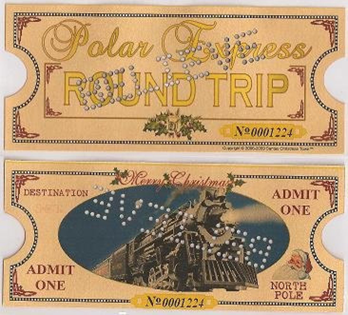 Polar Express Copyrighted 'BELIEVE' Ticket & the Magic Christmas Bell