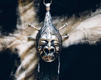 超希少!VTG 1930's SILVER TRIBAL ANIMALS & SKULL PENDANT