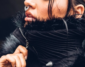 Blood Moon Septum Clicker - Solid Silver Nose Ring