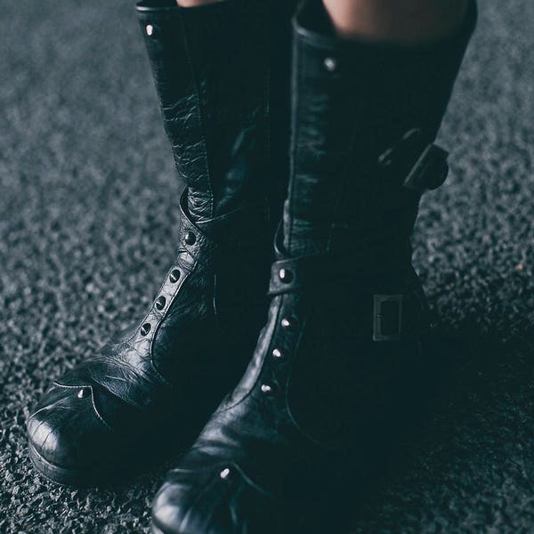 Punk Priestess leather boots - Festival boots - Leather boots