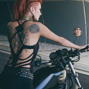 Black diamond singlet - Strappy singlet - Black singlet-Mini dress - Long black singlet top