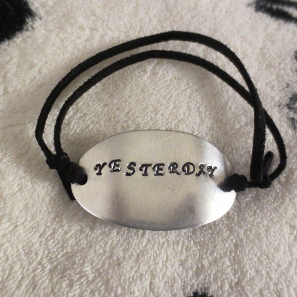 Beatles/Paul McCartney's song "Yesterday" sliding knot bracelelt for MAN OR WOMAN