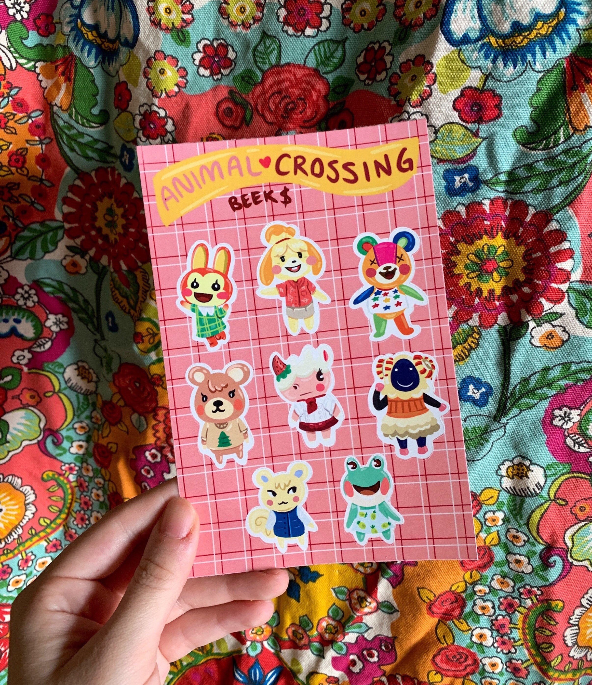 Animal Crossing Sticker Sheet 8 Stickers Etsy