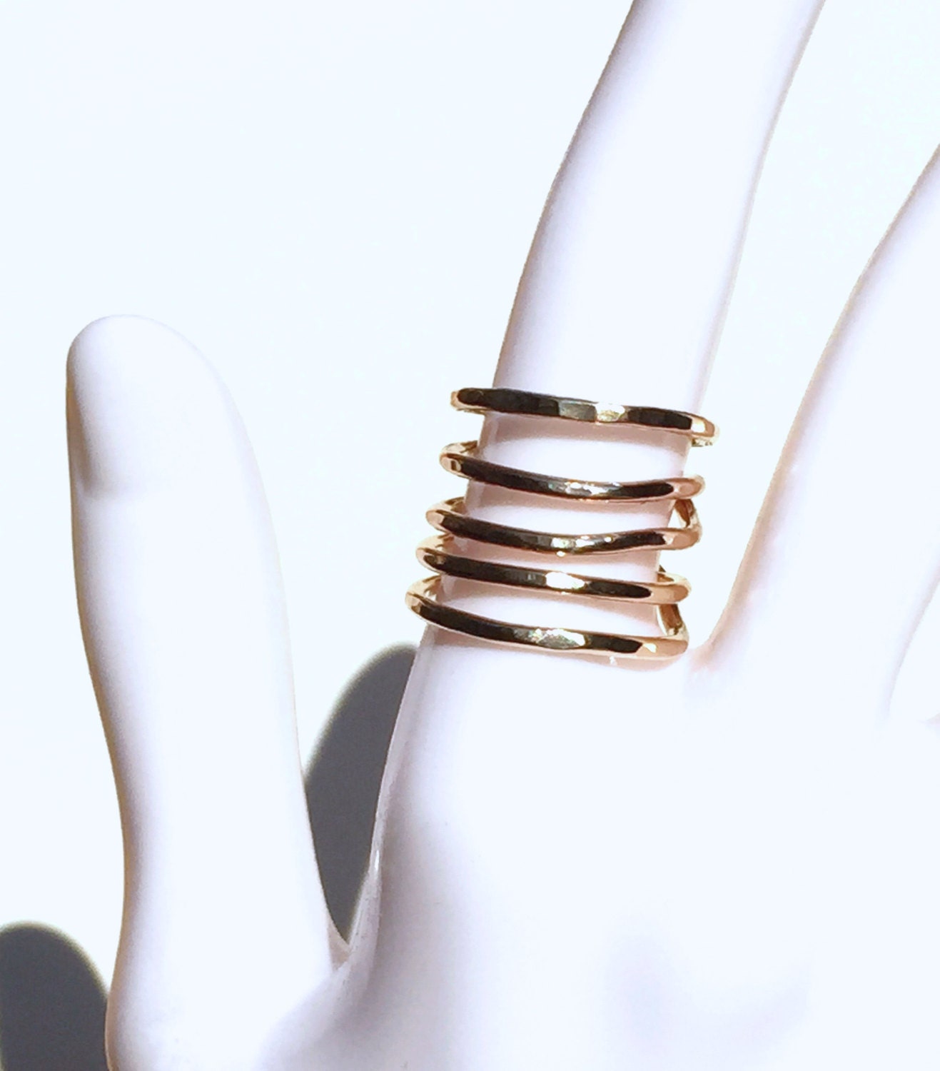 Hammered Ring With Twisted Ringband Daily Rings Jewelry