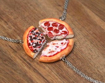 Pizza Necklace - 1 Necklace, Food Jewelry, Pizza Jewelry, Kawaii, Kawaii necklace