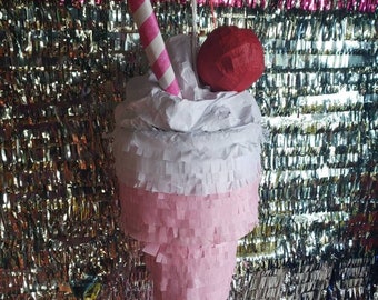 Handcrafted Milkshake Pinata | 50s Diner Party Decor