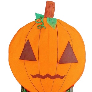 2D Pinata Pumpkin for Halloween Parties | Fun Party Game | Pumpkin Party Decor | Harvest Theme Party | Halloween Decor | Party Supplies