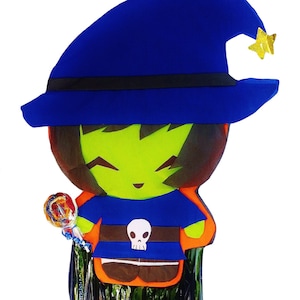 2D Pinata Halloween Witch Fun Party Game Halloween Party Decor Monster Pinatas Witch Theme Party Party Decor Candy Centerpiece image 1