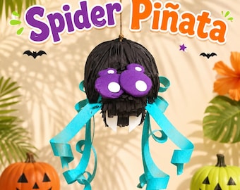 Summerween Blue Spider Piñata Halloween Party Decor Bug Party Centerpiece Spooky Birthday Pinata Kids Halloween Party Activity
