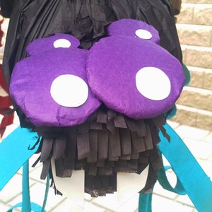 Cute Baby Blue and Black Spider Bug Party Theme Halloween Pinatas Spider Decor Centerpiece Fun Party Game Fun Photo Prop image 1