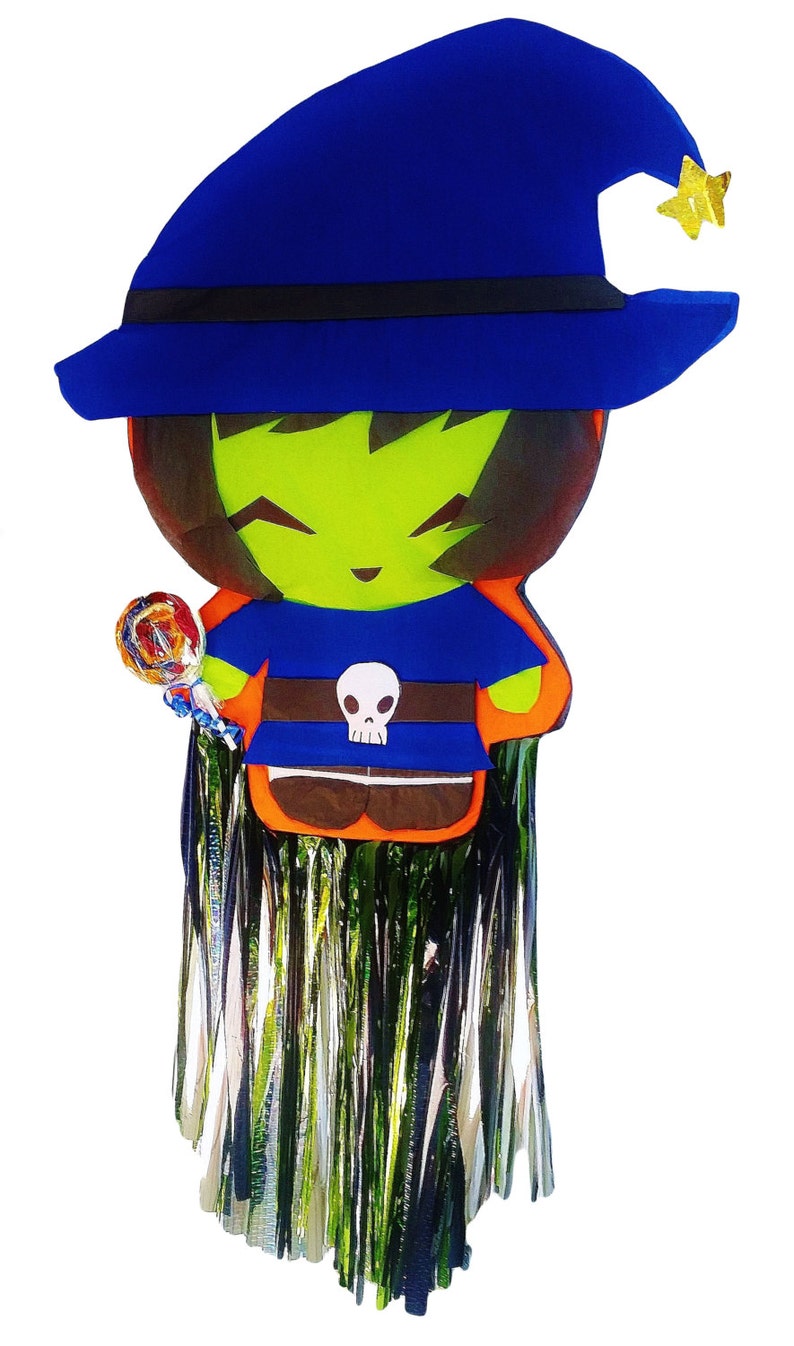 2D Pinata Halloween Witch Fun Party Game Halloween Party Decor Monster Pinatas Witch Theme Party Party Decor Candy Centerpiece image 1