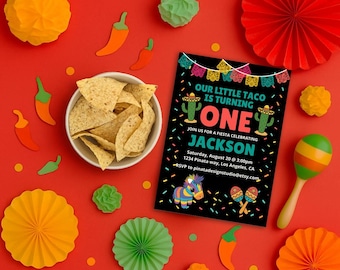 Taco ‘Bout a Party – Editable Fiesta Birthday Invitation – Digital Download
