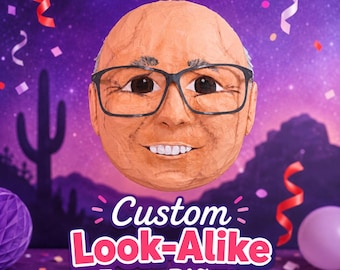 Custom 3D Face Piñata Look Alike Head Pinata Personalized Portrait Party Decor Funny Birthday Gift Photo Prop