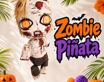 Summerween Zombie Piñata Halloween Party Decor Spooky Birthday Centerpiece Scary Zombie Pinata Kids Halloween Party Activity
