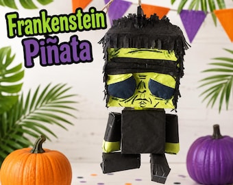 Summerween Mini Frankenstein Piñata Halloween Party Decor Spooky Birthday Centerpiece Monster Pinata Puppet Kids Halloween Party Favor
