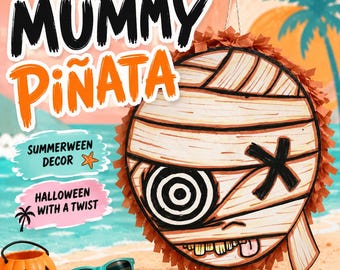 Summerween Mummy Piñata Halloween Party Decor Spooky Birthday Centerpiece Monster Party Game Handmade Kids Halloween Pinata